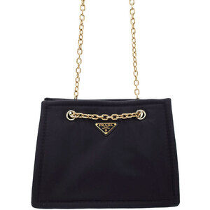 Prada Tessuto Chain Tote Chain Shoulder Bag Black